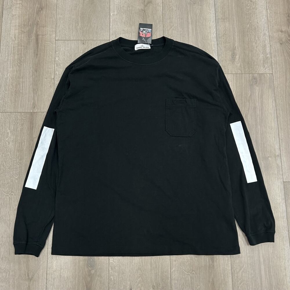 Stone Island Reflective Long Sleeve T-Shirt black size XXL 2XL SF
